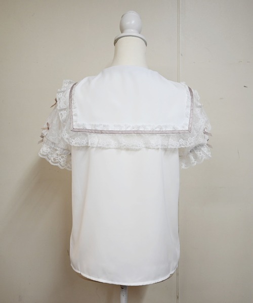 MA*RS（アメーバーマーズ）の「袖レースちびリボン付きセーラーブラウス（シャツ/ブラウス・レディース・ホワイト×ピンク/ホワイト×ブラック/ブラック/ホワイト/ホワイト×ホワイト/ブラック×ブラック/ピンク系その他・FREE）」の20枚目の写真