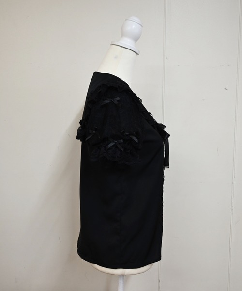 MA*RS（アメーバーマーズ）の「袖レースちびリボン付きセーラーブラウス（シャツ/ブラウス・レディース・ホワイト×ピンク/ホワイト×ブラック/ブラック/ホワイト/ホワイト×ホワイト/ブラック×ブラック/ピンク系その他・FREE）」の22枚目の写真