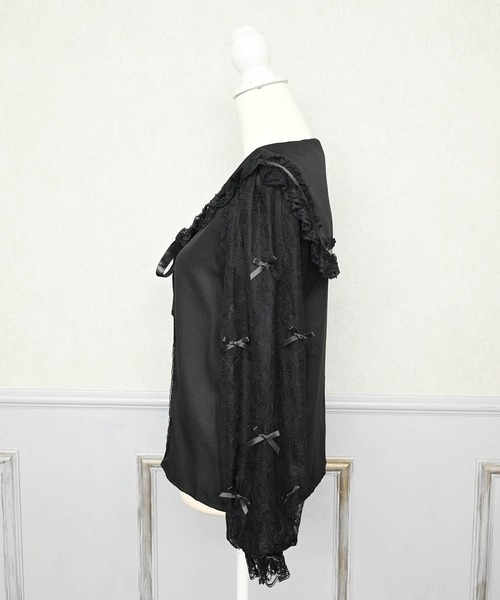 MA*RS（アメーバーマーズ）の「袖レースちびリボン付きセーラーブラウス（シャツ/ブラウス・レディース・ホワイト×ピンク/ホワイト×ブラック/ブラック/ホワイト/ホワイト×ホワイト/ブラック×ブラック/ピンク系その他・FREE）」の15枚目の写真