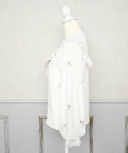 MA*RS（アメーバーマーズ）の「袖レースちびリボン付きセーラーブラウス（シャツ/ブラウス・レディース・ホワイト×ピンク/ホワイト×ブラック/ブラック/ホワイト/ホワイト×ホワイト/ブラック×ブラック/ピンク系その他・FREE）」の10枚目の写真