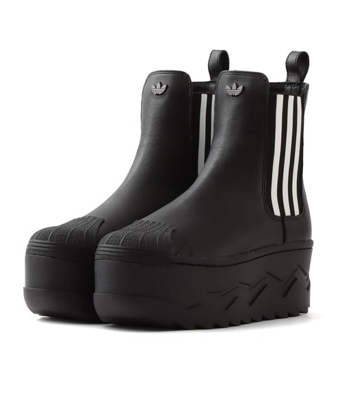 adidas（アディダス）の「adidas SSTR PF BOOTS atmos pink / アディダス スーパースター プラットフォーム ブーツ アトモス ピンク【SP】（ブーツ・レディース・ブラック・23.5cm/23.0cm/22.5cm/22.0cm/26.0cm/25.5cm/25.0cm/24.5cm/24.0cm）」の17枚目の写真