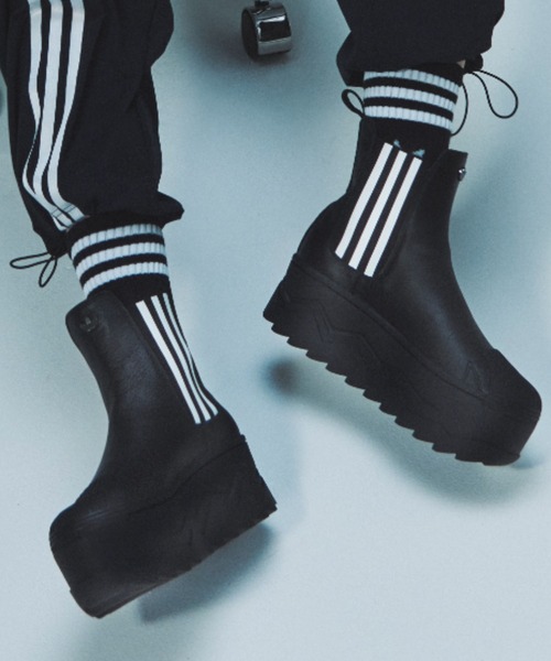 adidas（アディダス）の「adidas SSTR PF BOOTS atmos pink / アディダス スーパースター プラットフォーム ブーツ アトモス ピンク【SP】（ブーツ・レディース・ブラック・23.5cm/23.0cm/22.5cm/22.0cm/26.0cm/25.5cm/25.0cm/24.5cm/24.0cm）」の8枚目の写真