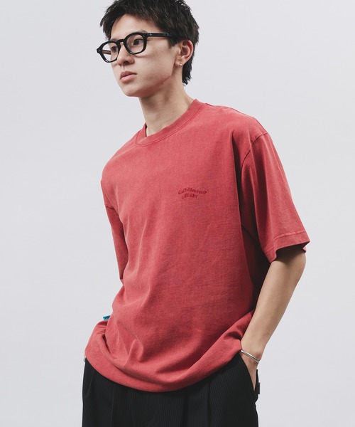 Adoon plain(アドーンプレーン)の「【新色追加 ネイビー系】WAVE LOGO DRAWCORD T-SHIRT / ウェーブロゴドローコードT(Tシャツ/カットソー・メンズ・ブラック/ネイビー/ブラウン/レッド/オフホワイト/その他/ライトブラウン/レッド系その他/ネイビー系・MEDIUM/LARGE)」の8枚目の写真