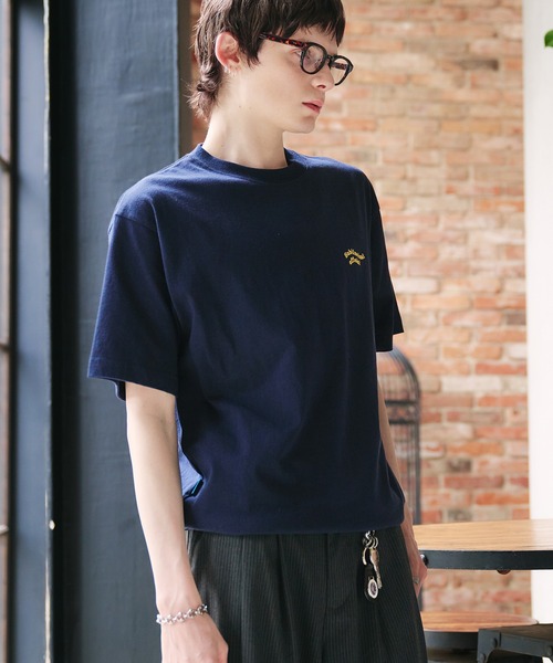 KODAK★W's デジタルレインボーワーディングロゴ半袖Tシャツ_2色 セール】【新色追加 ネイビー系】WAVE LOGO DRAWCORD T-SHIRT