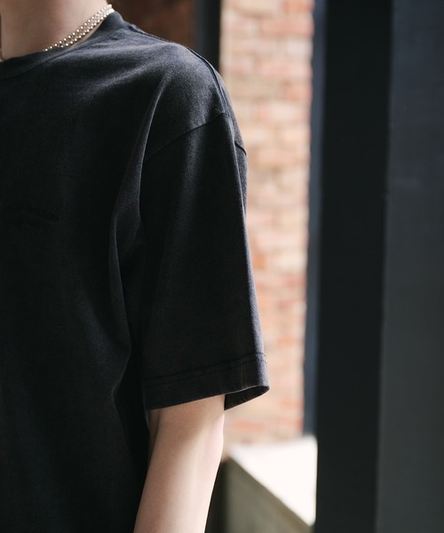 Adoon plain(アドーンプレーン)の「【新色追加 ネイビー系】WAVE LOGO DRAWCORD T-SHIRT / ウェーブロゴドローコードT(Tシャツ/カットソー・メンズ・ブラック/ネイビー/ブラウン/レッド/オフホワイト/その他/ライトブラウン/レッド系その他/ネイビー系・MEDIUM/LARGE)」の17枚目の写真