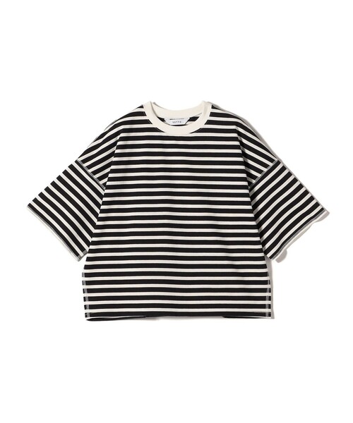 tシャツ 「SHIPS別注」SETTO:ボーダー ハーフ スリーブ レディース シップス SHIPS 【SHIPS別注】SETTO:ボーダー ハーフ スリーブ