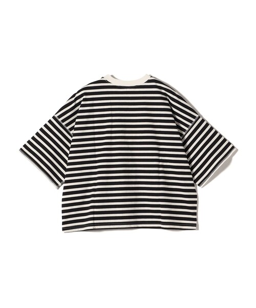 SETTO（セット）の「【SHIPS別注】SETTO:ボーダー ハーフ スリーブ（Tシャツ/カットソー・レディース・ブラック/ネイビー・ONE SIZE）」の9枚目の写真