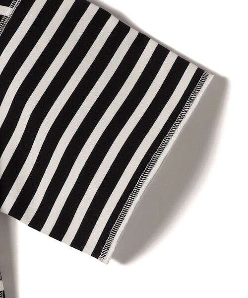 SETTO（セット）の「【SHIPS別注】SETTO:ボーダー ハーフ スリーブ（Tシャツ/カットソー・レディース・ブラック/ネイビー・ONE SIZE）」の7枚目の写真