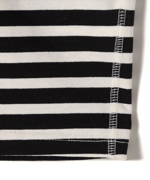 SETTO（セット）の「【SHIPS別注】SETTO:ボーダー ハーフ スリーブ（Tシャツ/カットソー・レディース・ブラック/ネイビー・ONE SIZE）」の6枚目の写真