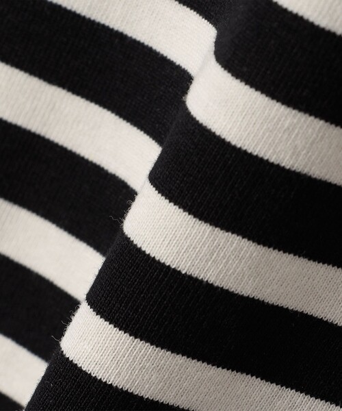 SETTO（セット）の「【SHIPS別注】SETTO:ボーダー ハーフ スリーブ（Tシャツ/カットソー・レディース・ブラック/ネイビー・ONE SIZE）」の5枚目の写真