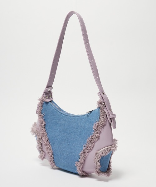 BLANK　（ブランク）の「▲フリンジデニムショルダーバッグ（ショルダーバッグ・レディース・ピンク/ホワイト/ブラック・FREE）」の11枚目の写真