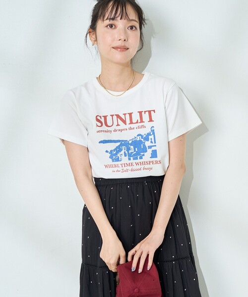 FREAK'S STORE（フリークスストア）の「ヴィンテージ プリントミニTシャツ（Tシャツ/カットソー・レディース・ネイビー/オフホワイト/マスタード・ﾌﾘ-）」の17枚目の写真