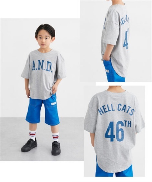ビッグシルエットバックプリントTシャツ（男の子・女の子）（T