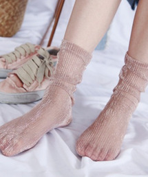 SILVER BULLET（シルバーバレット）の「『SBLTR』ユニセックス シースルー銀糸デザインソックス 靴下（ソックス/靴下）」