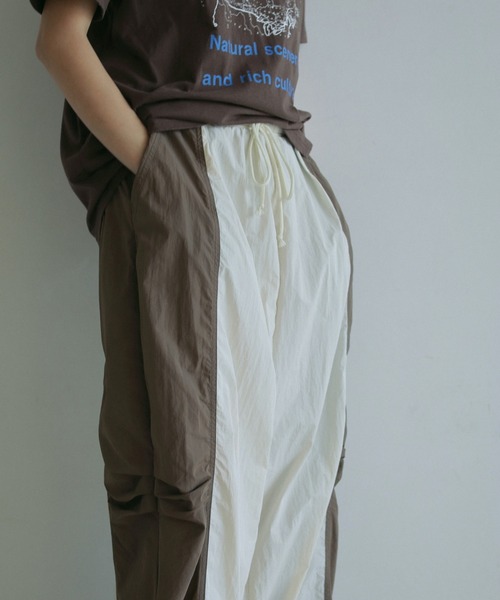 セール】Bicolor Parachute Pants（その他パンツ）｜anuke