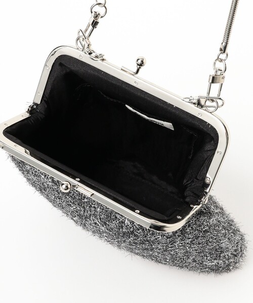 Ray BEAMS（レイビームス）の「【別注】キャセ  シャイニーニット バッグ（トートバッグ・レディース・ブラック/ワイン・ONE SIZE）」の6枚目の写真