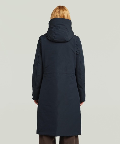 G-STAR（ジースター）の「Vodan 2.0 Long Jacket/ミリタリーディテール中綿ロングジャケット（ダウンジャケット/コート・レディース・ベージュ系その他/ダークブルー・SMALL/X-SMALL）」の7枚目の写真