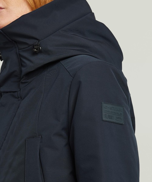 G-STAR（ジースター）の「Vodan 2.0 Long Jacket/ミリタリーディテール中綿ロングジャケット（ダウンジャケット/コート・レディース・ベージュ系その他/ダークブルー・SMALL/X-SMALL）」の10枚目の写真