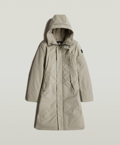 G-STAR（ジースター）の「Vodan 2.0 Long Jacket/ミリタリーディテール中綿ロングジャケット（ダウンジャケット/コート・レディース・ベージュ系その他/ダークブルー・SMALL/X-SMALL）」の5枚目の写真