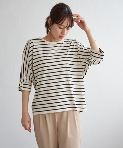 ikka（イッカ）の「【接触冷感】冷感ツイストドルマンプルオーバー（Tシャツ/カットソー・レディース・ワイン/マスタード/ネイビー/その他1/グリーン・M/L/S）」の15枚目の写真