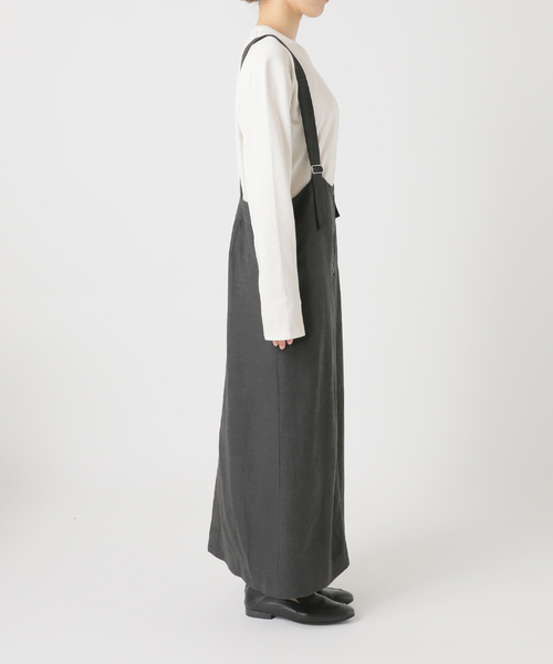 アイラインフロントジップジャンパースカート（ワンピース）｜SLOBE