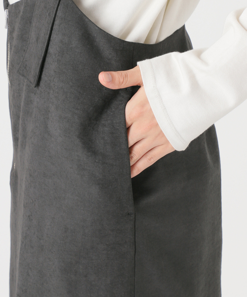 アイラインフロントジップジャンパースカート（ワンピース）｜SLOBE