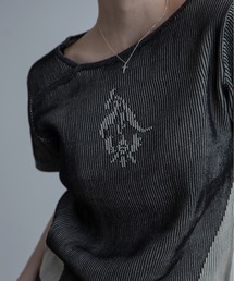 MAISON SPECIAL DISTORTIONプリントトップス セール】Distortion Print Top/DISTORTIONプリントトップ