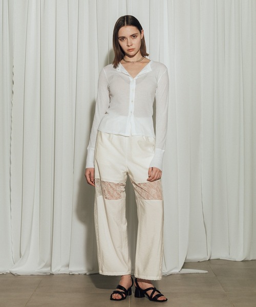 CITY TOKYO（シティトウキョウ）の「【CITY TOKYO/シティートウキョウ】Sheer Cardigan/シアーカーディガン（カーディガン/ボレロ・レディース・オレンジ/サックスブルー/ブラック/ホワイト・FREE）」の5枚目の写真