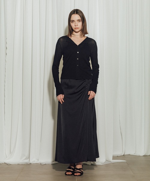 CITY TOKYO（シティトウキョウ）の「【CITY TOKYO/シティートウキョウ】Sheer Cardigan/シアーカーディガン（カーディガン/ボレロ・レディース・オレンジ/サックスブルー/ブラック/ホワイト・FREE）」の9枚目の写真