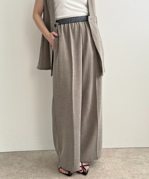 LHELBIE（レルビエ）の「ラメベルトワイドパンツ（その他パンツ・レディース・ブラック/ブルー/ブラウン・M）」の3枚目の写真