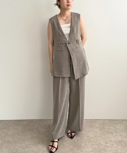 LHELBIE（レルビエ）の「ラメベルトワイドパンツ（その他パンツ・レディース・ブラック/ブルー/ブラウン・M）」の15枚目の写真