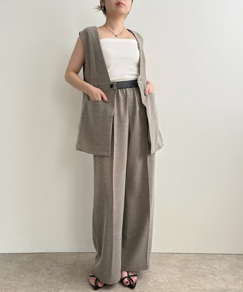 LHELBIE（レルビエ）の「ラメベルトワイドパンツ（その他パンツ・レディース・ブラック/ブルー/ブラウン・M）」の16枚目の写真