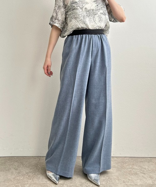 LHELBIE（レルビエ）の「ラメベルトワイドパンツ（その他パンツ・レディース・ブラック/ブルー/ブラウン・M）」の6枚目の写真