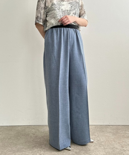 LHELBIE（レルビエ）の「ラメベルトワイドパンツ（その他パンツ・レディース・ブラック/ブルー/ブラウン・M）」の4枚目の写真