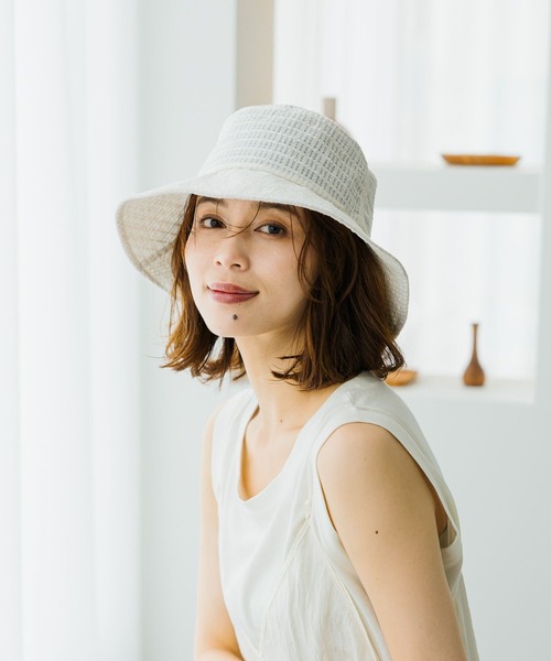 studio CLIP（スタディオクリップ）の「【抗菌防臭】ワイヤー入りリボン付きハット（ハット・レディース・オフホワイト/ブラック・FREE）」の17枚目の写真