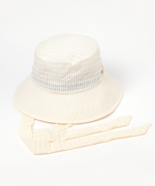 studio CLIP（スタディオクリップ）の「【抗菌防臭】ワイヤー入りリボン付きハット（ハット・レディース・オフホワイト/ブラック・FREE）」の18枚目の写真