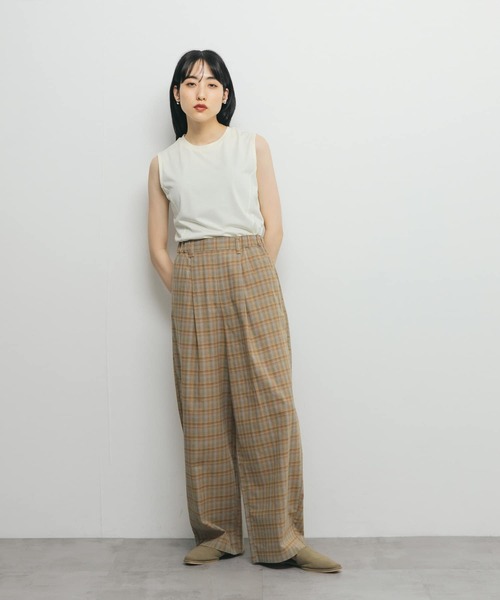 KBF（ケイビーエフ）の「デザインステッチスリーブレスカットソー（Tシャツ/カットソー・レディース・グレー/アイボリー/オフホワイト・ONE）」の14枚目の写真