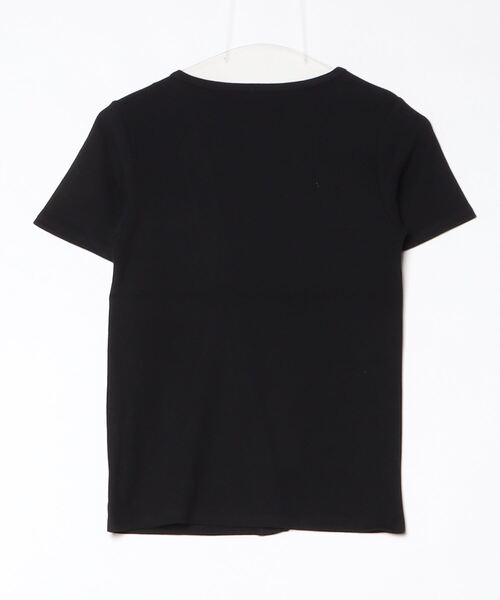 DIP IN CHOCOLATE(ディップインチョコレート)の「スナップテレコTシャツ【DIP IN CHOCOLATE】(Tシャツ/カットソー・レディース・ブラック/オフホワイト/ライトグレー・F)」の4枚目の写真