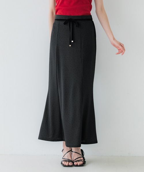 coca(coca)(コカ)の「フロッキードットマーメイドスカート(スカート・レディース・ブラウン/ブラック・S/L/M)」の6枚目の写真