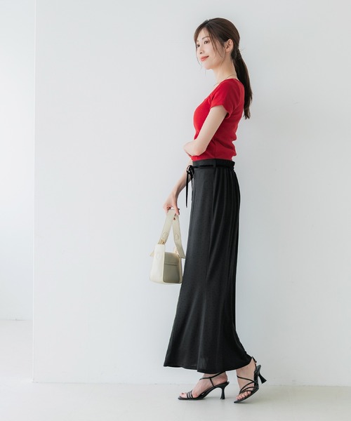 coca(coca)(コカ)の「フロッキードットマーメイドスカート(スカート・レディース・ブラウン/ブラック・S/L/M)」の7枚目の写真
