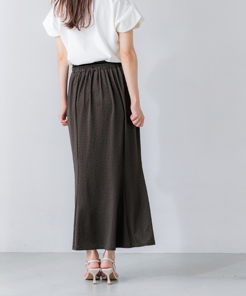 coca(coca)(コカ)の「フロッキードットマーメイドスカート(スカート・レディース・ブラウン/ブラック・S/L/M)」の13枚目の写真