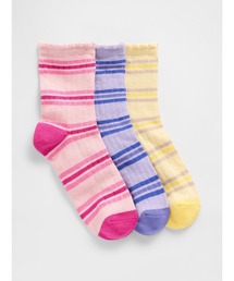 GAP（ギャップ）の「ストライプ クルーソックス 3足セット (キッズ)（ソックス/靴下・キッズ）」