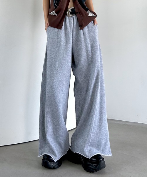 PAGEBOY(ページボーイ)の「サイドタックルーズウラケパンツ/イージーパンツ【4color・2size】(スウェットパンツ・レディース・レッド系その他/グレー/ブラック/ブラウン系その他・SMALL/MEDIUM)」の10枚目の写真