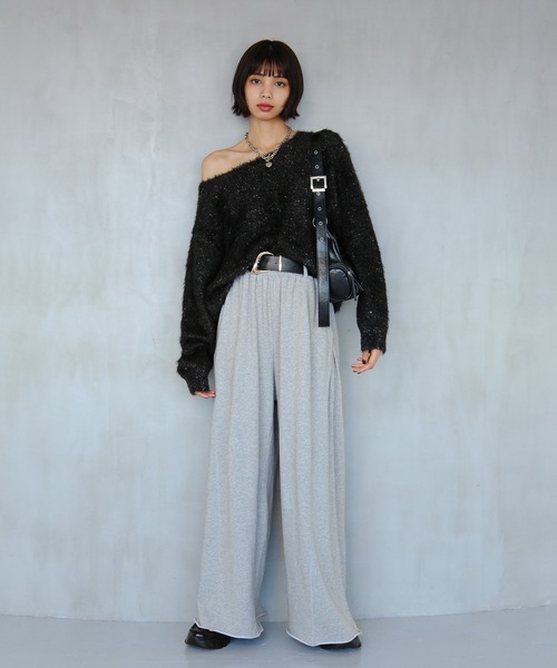 PAGEBOY(ページボーイ)の「サイドタックルーズウラケパンツ/イージーパンツ【4color・2size】(スウェットパンツ・レディース・レッド系その他/グレー/ブラック/ブラウン系その他・SMALL/MEDIUM)」の18枚目の写真