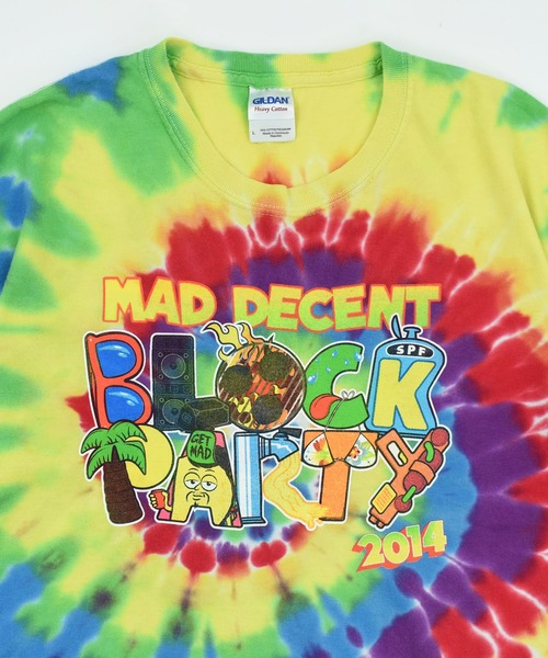 LABORATORY R(ラボラトリーアール)の「【USED】GILDAN “MAD DECENT BLOCK PARTY 2014” タイダイ Tシャツ(Tシャツ/カットソー・メンズ・マルチ・LARGE)」の7枚目の写真