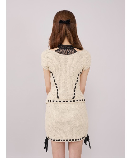 【新品タグ付き】BELLE&SUN CROCHET セットアップ　ニット 新品タグ付き】BELLE&SUN CROCHET セットアップ ニット バイ