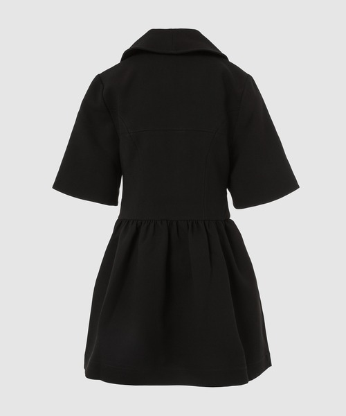 GANNI(ガニー)の「Bonded Crepe Mini Dress(ドレス・レディース・ブラック・36/38)」の2枚目の写真