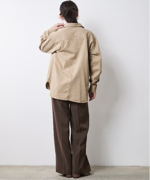 CHIC STYLE(シックスタイル)の「ストレートワイドパンツ<大きいサイズ有>シックスタイル(スラックス・レディース・ブラウン/ブラック・5L/4L/3L/LL/L/M)」の16枚目の写真