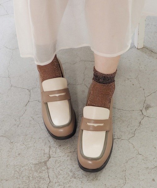 あしながおじさん（アシナガオジサン）の「防滑│コインローファー　2810593（ローファー・レディース・ブラック/ブラウン系その他/ダークブラウン/ベージュ系その他・24cm/24.5cm/22.5cm/23cm/23.5cm）」の4枚目の写真