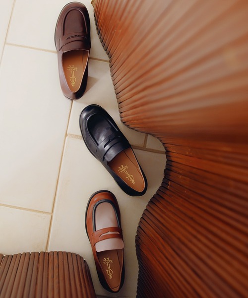 あしながおじさん（アシナガオジサン）の「防滑│コインローファー　2810593（ローファー・レディース・ブラック/ブラウン系その他/ダークブラウン/ベージュ系その他・24cm/24.5cm/22.5cm/23cm/23.5cm）」の2枚目の写真